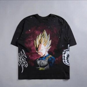DARC SPORT Dragon Ball Z VEGETA ENERGY "PREMIUM" OVERSIZED TEE IN BLACK